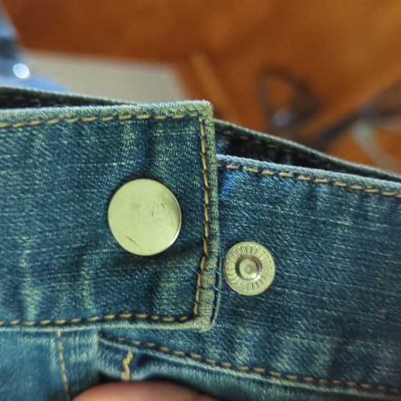 Chico's Platinum Denim Zip Up Washed Jacket Size Large - Picture 5 of 7